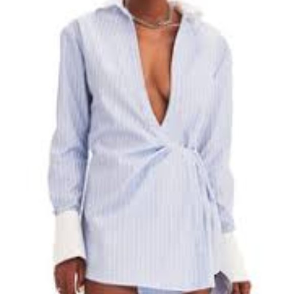 NWT: SER.O.YA JOY DRAPED SHIRT DRESS Sizes X-small and Large - Picture 3 of 12